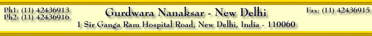 Postal information of Gurdwara Nanaksar - New Delhi, India